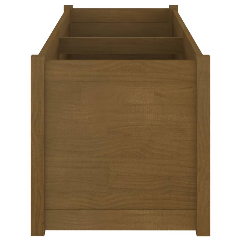 Puutarhan kukkalaatikko hunajanruskea 150x50x50 cm täysi mänty - Sisustajankoti.fi