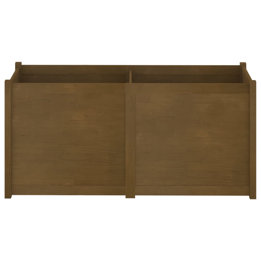 Puutarhan kukkalaatikko hunajanruskea 150x50x70 cm täysi mänty - Sisustajankoti.fi