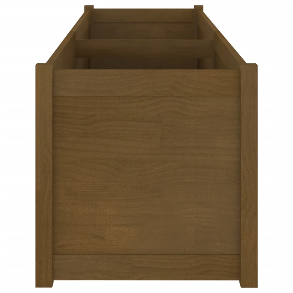 Puutarhan kukkalaatikko hunajanruskea 200x50x50 cm täysi mänty - Sisustajankoti.fi