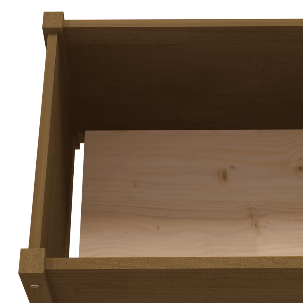Puutarhan kukkalaatikko hunajanruskea 200x50x50 cm täysi mänty - Sisustajankoti.fi