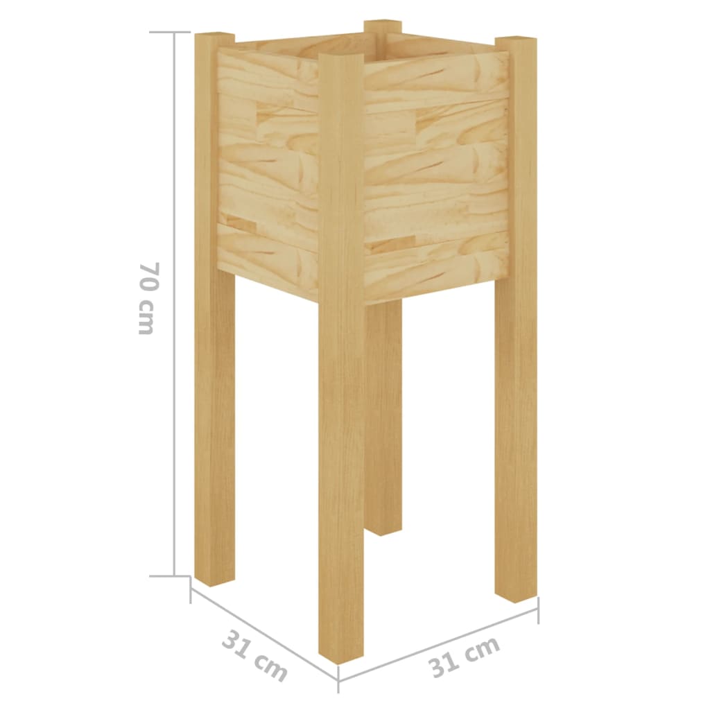 Puutarhan kukkalaatikot 2 kpl 31x31x70 cm täysi mänty - Sisustajankoti.fi