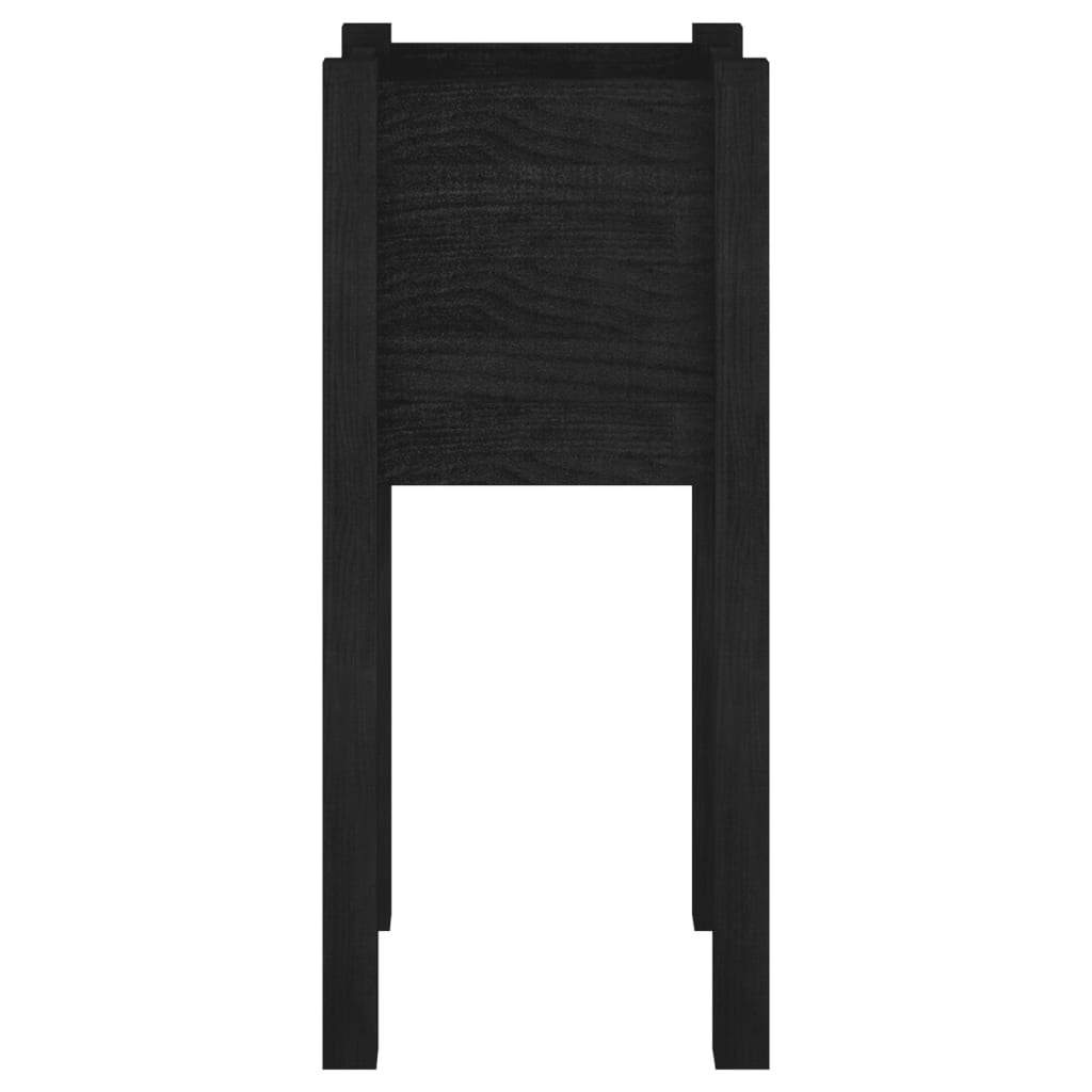 Puutarhan kukkalaatikot 2 kpl musta 31x31x70 cm täysi mänty - Sisustajankoti.fi