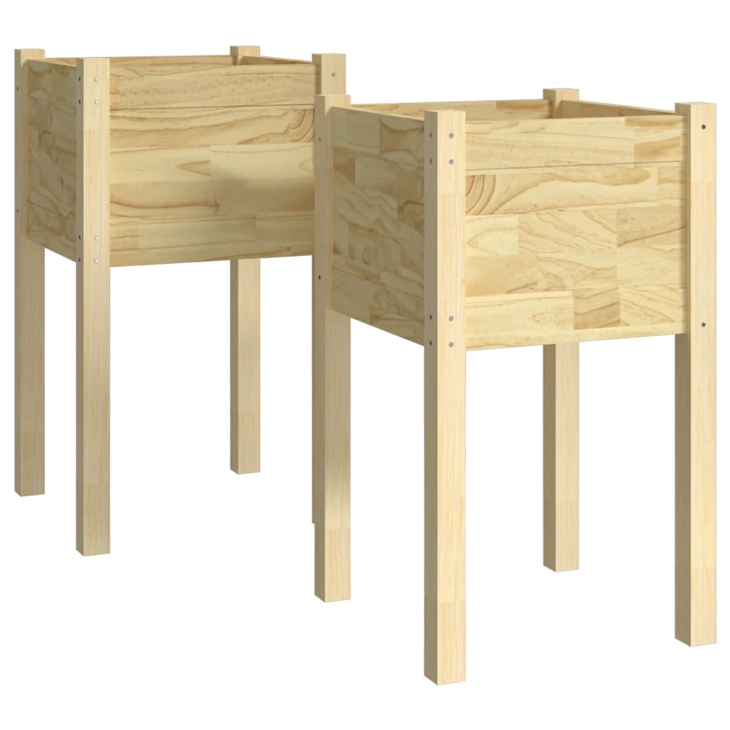 Puutarhan kukkalaatikot 2 kpl 40x40x70 cm täysi mänty - Sisustajankoti.fi