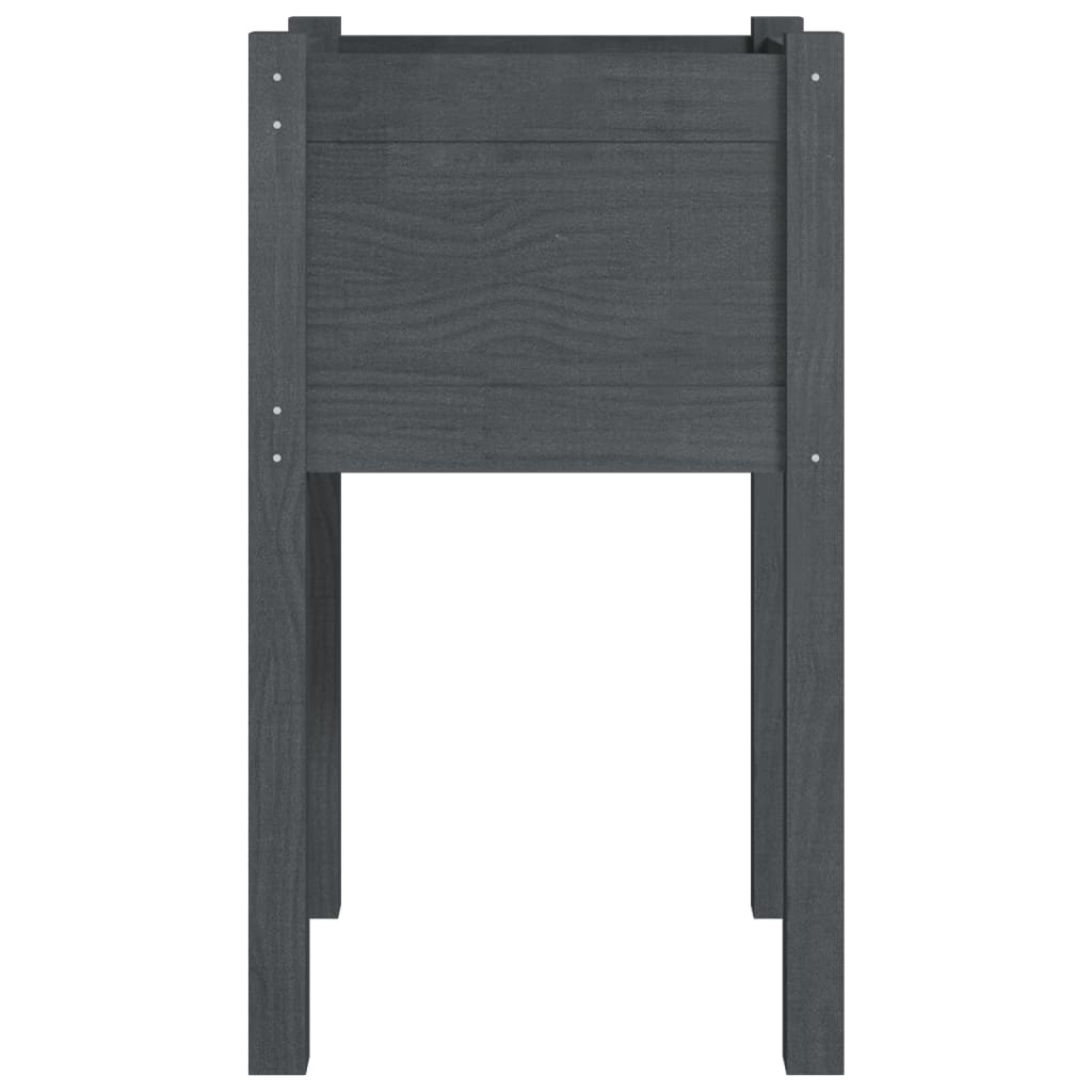 Puutarhan kukkalaatikot 2 kpl harmaa 40x40x70 cm täysi mänty - Sisustajankoti.fi