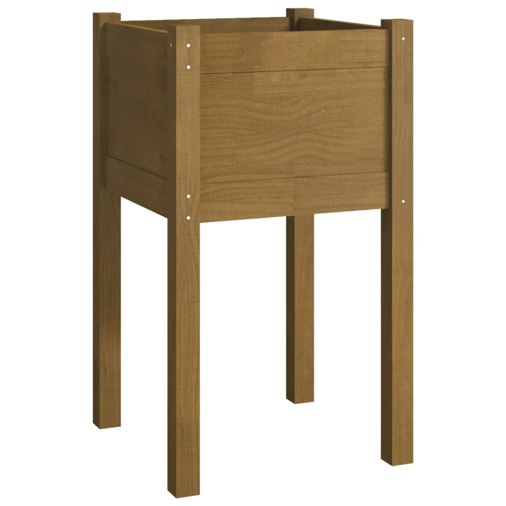 Puutarhan kukkalaatikot 2 kpl hunajanruskea 40x40x70 cm mänty - Sisustajankoti.fi