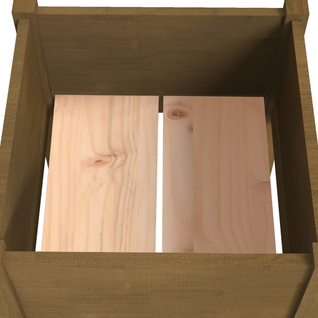 Puutarhan kukkalaatikot 2 kpl hunajanruskea 40x40x70 cm mänty - Sisustajankoti.fi