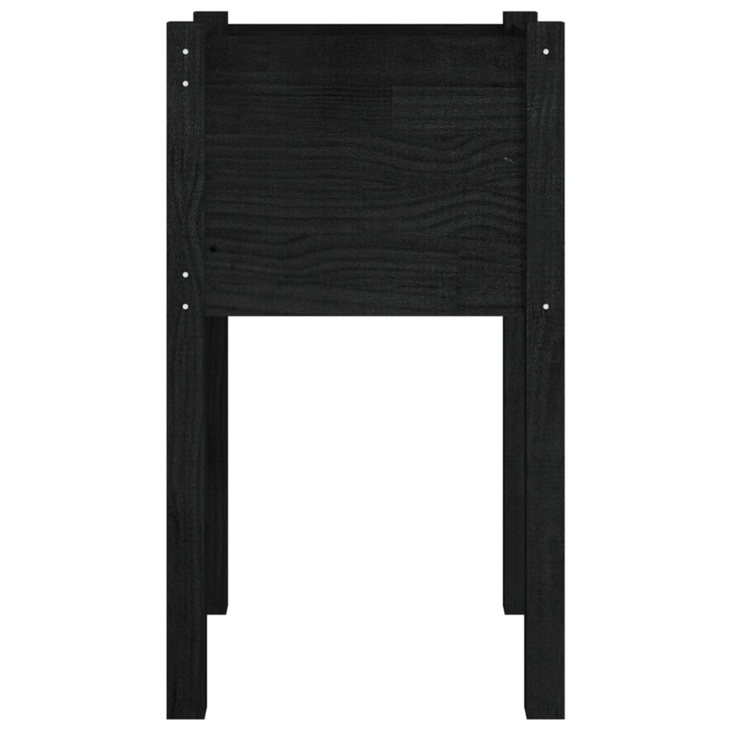 Puutarhan kukkalaatikot 2 kpl musta 40x40x70 cm täysi mänty - Sisustajankoti.fi