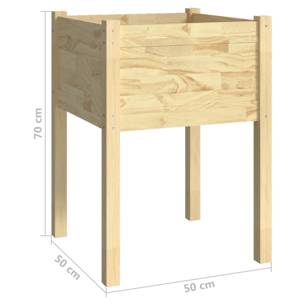 Puutarhan kukkalaatikot 2 kpl 50x50x70cm täysi mänty - Sisustajankoti.fi