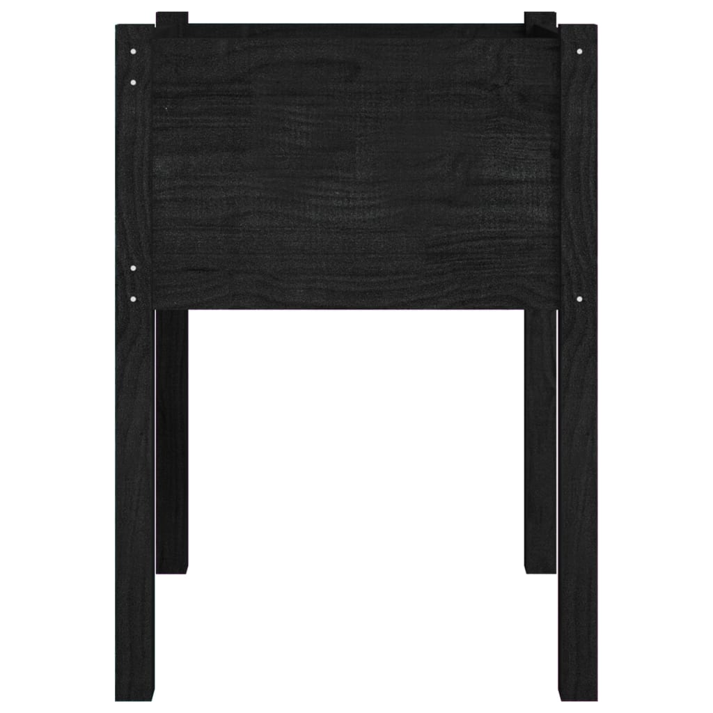 Puutarhan kukkalaatikot 2 kpl musta 50x50x70cm täysi mänty - Sisustajankoti.fi