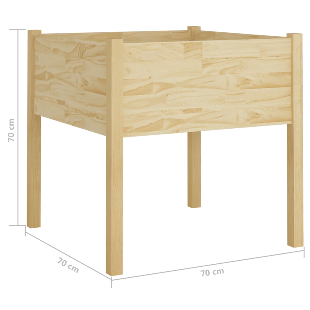 Puutarhan kukkalaatikko 70x70x70 cm täysi mänty - Sisustajankoti.fi