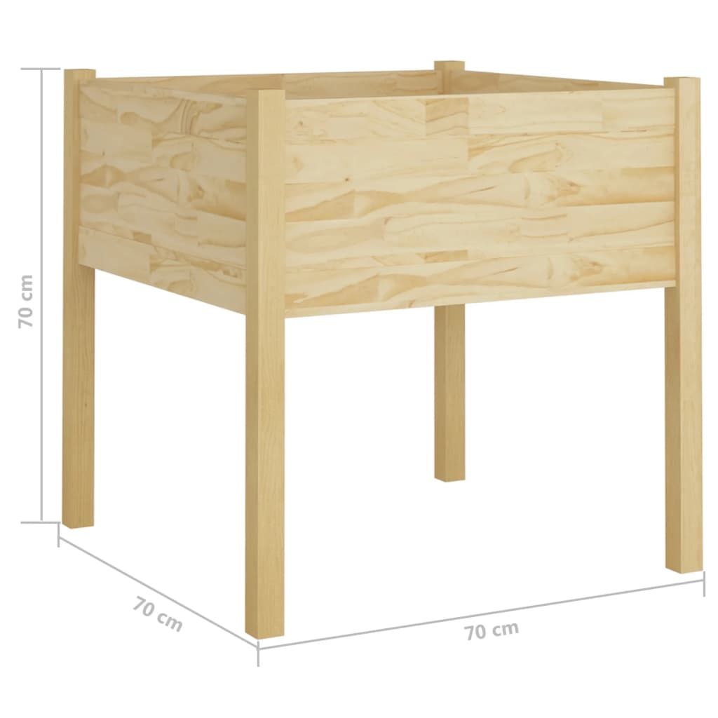 Puutarhan kukkalaatikot 2 kpl 70x70x70 cm täysi mänty - Sisustajankoti.fi