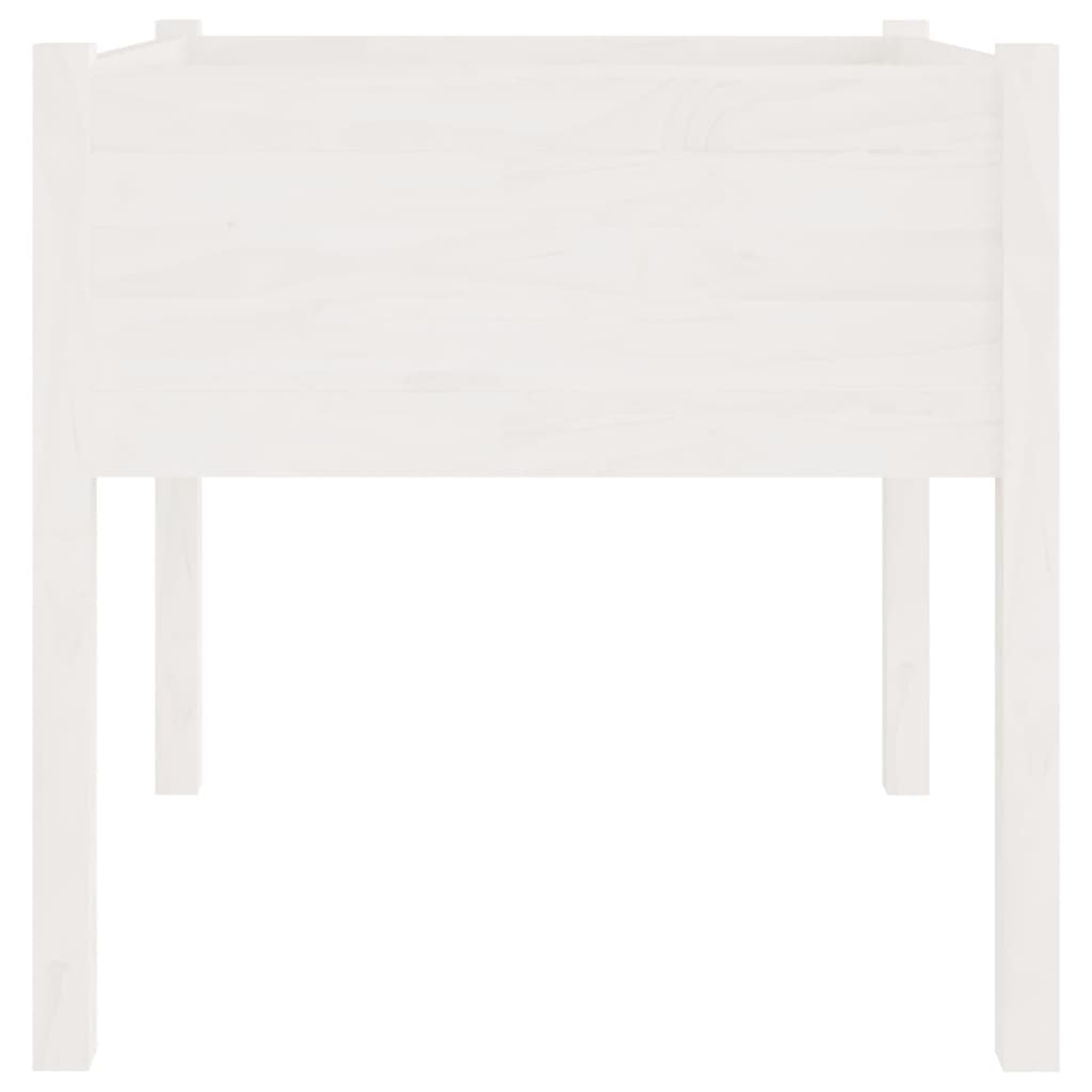 Puutarhan kukkalaatikko valkoinen 70x70x70cm täysi mänty - Sisustajankoti.fi