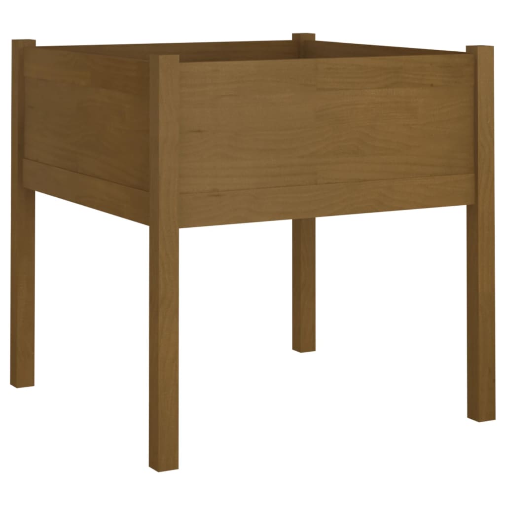 Puutarhan kukkalaatikot 2 kpl hunajanruskea 70x70x70 cm mänty - Sisustajankoti.fi