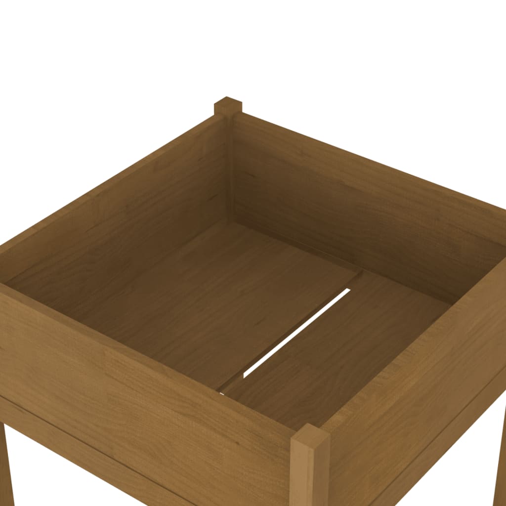 Puutarhan kukkalaatikot 2 kpl hunajanruskea 70x70x70 cm mänty - Sisustajankoti.fi