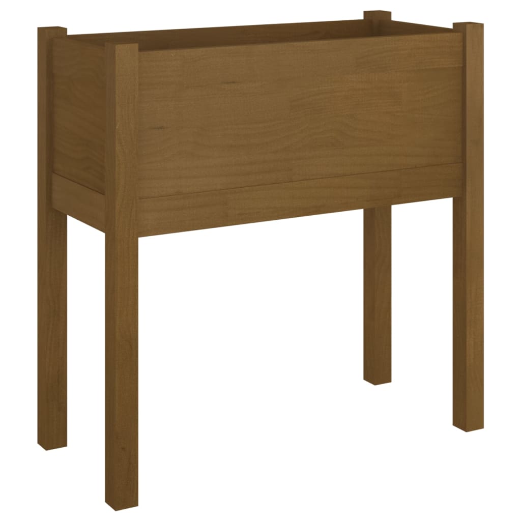 Puutarhan kukkalaatikko hunajanruskea 70x31x70 cm täysi mänty - Sisustajankoti.fi