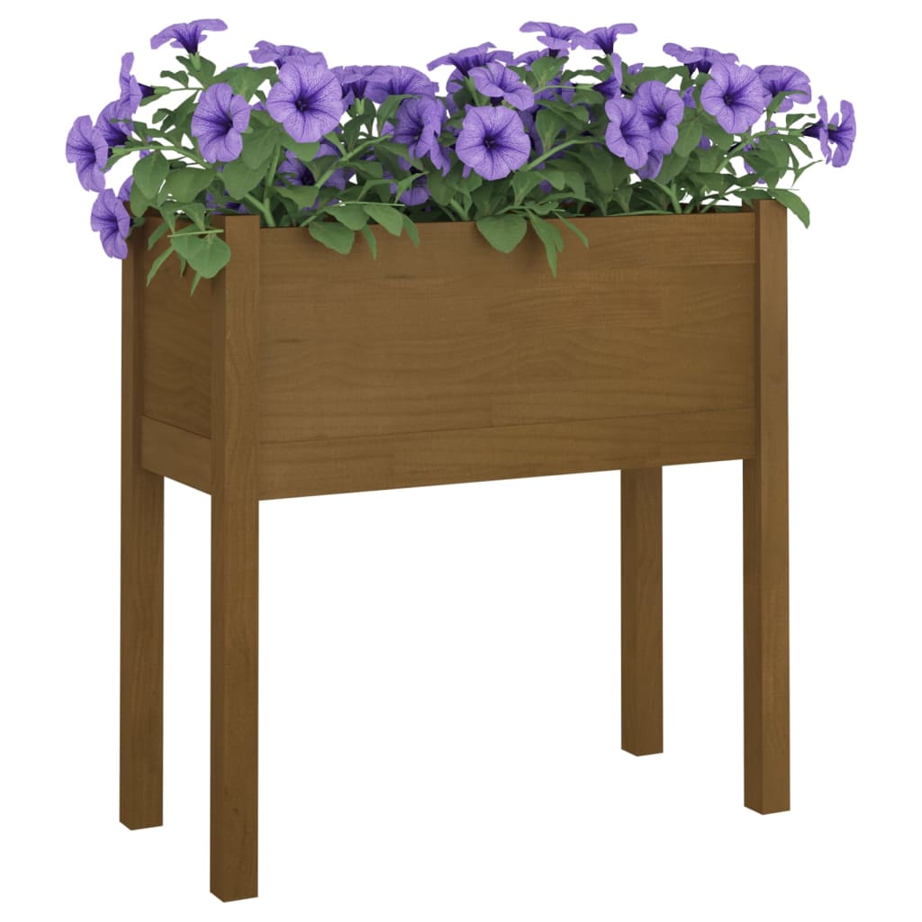 Puutarhan kukkalaatikot 2 kpl hunajanruskea 70x31x70 cm mänty - Sisustajankoti.fi