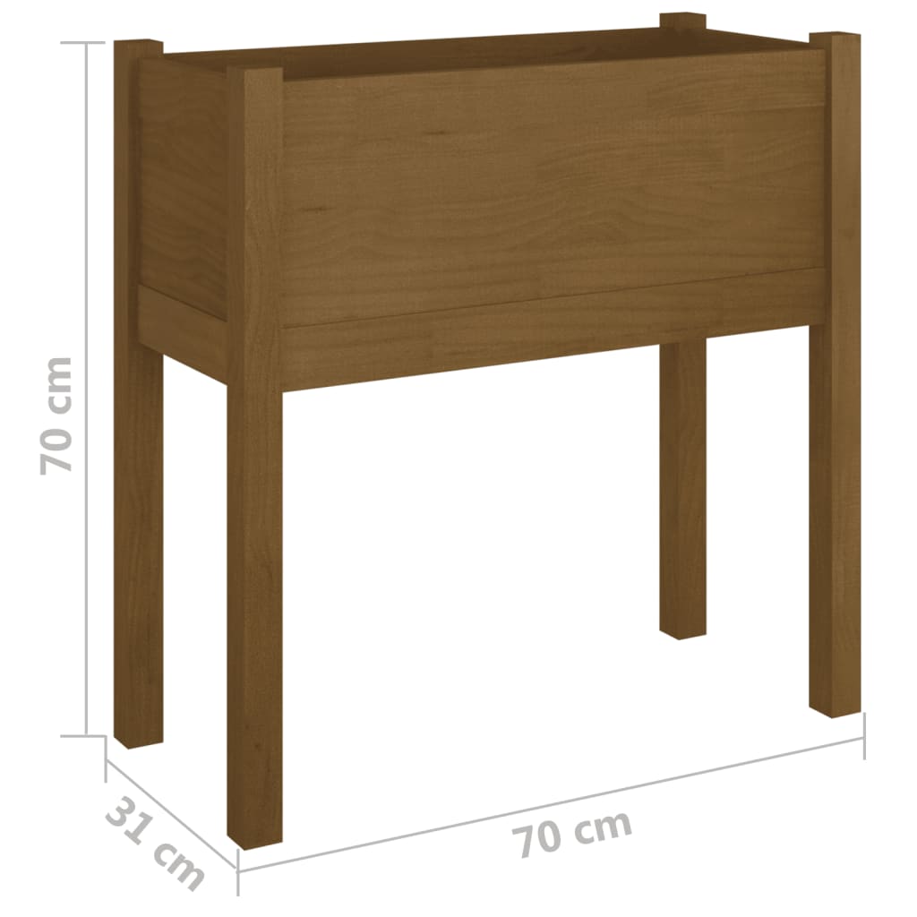 Puutarhan kukkalaatikot 2 kpl hunajanruskea 70x31x70 cm mänty - Sisustajankoti.fi