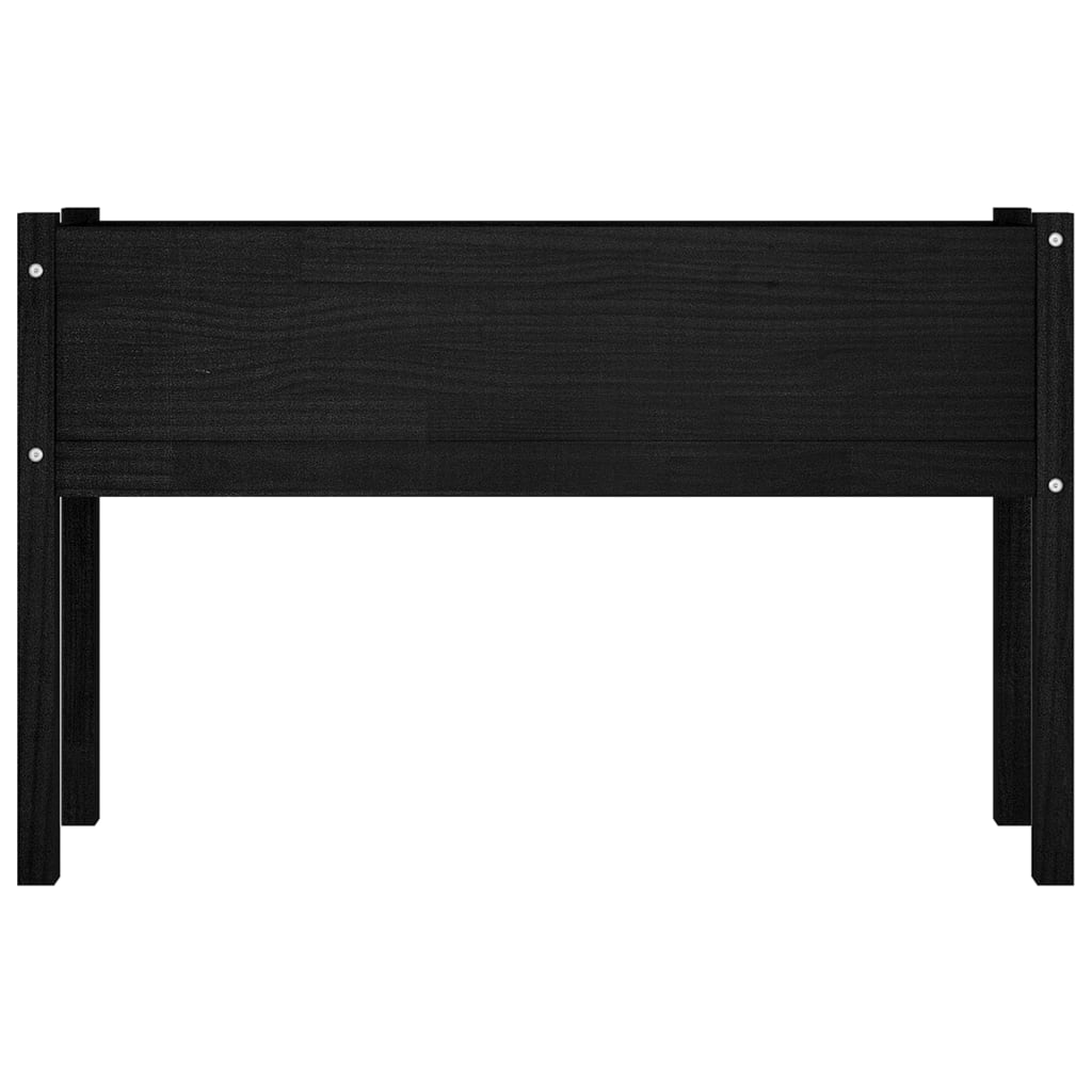Puutarhan kukkalaatikot 2 kpl musta 110x31x70cm täysi mänty - Sisustajankoti.fi
