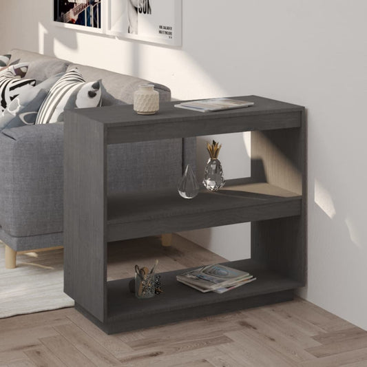 Kirjahylly harmaa 80x35x71 cm täysi mänty - Sisustajankoti.fi