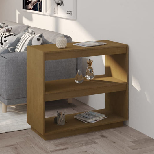 Kirjahylly hunajanruskea 80x35x71 cm täysi mänty - Sisustajankoti.fi