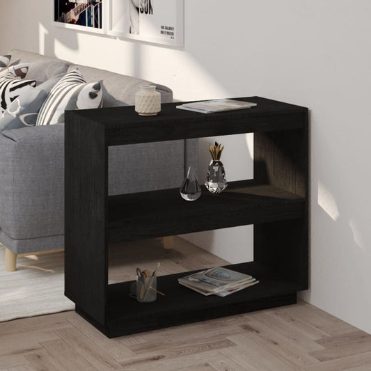 Kirjahylly musta 80x35x71 cm täysi mänty - Sisustajankoti.fi