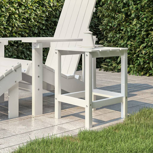 Adirondack puutarhapöytä valkoinen 38x38x46 cm HDPE - Sisustajankoti.fi