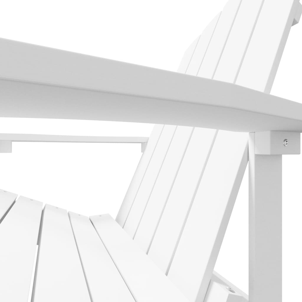 Adirondack puutarhatuoli jalkajakkaralla HDPE valkoinen - Sisustajankoti.fi