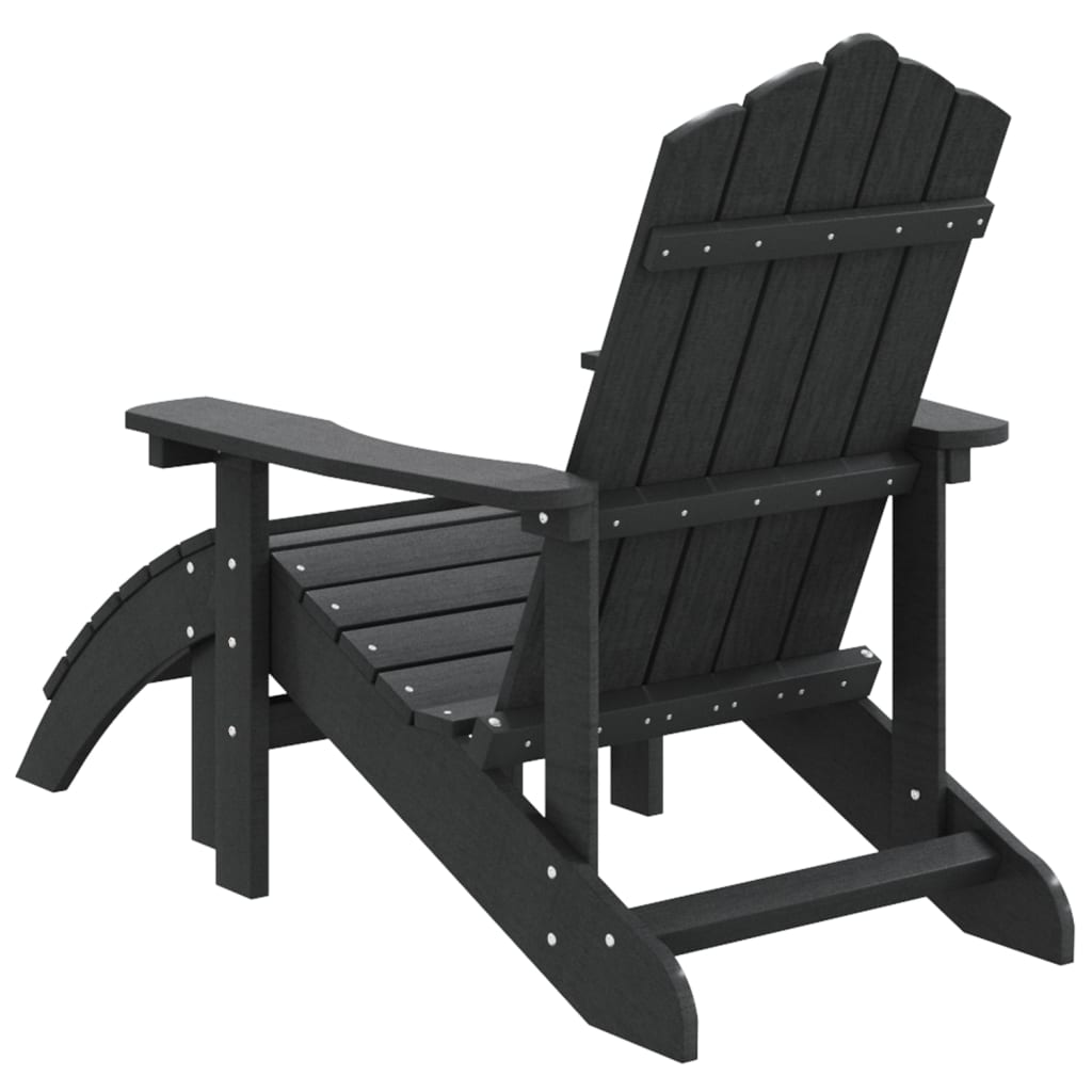 Adirondack puutarhatuoli jalkajakkaralla HDPE antrasiitti - Sisustajankoti.fi