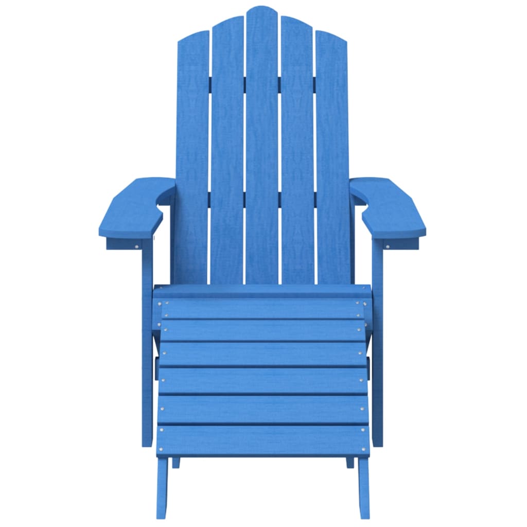 Adirondack puutarhatuoli jalkajakkaralla HDPE vedensininen - Sisustajankoti.fi