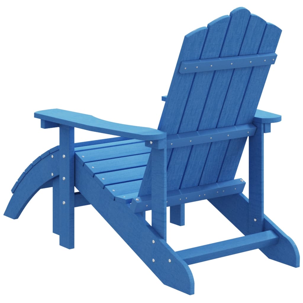 Adirondack puutarhatuoli jalkajakkaralla HDPE vedensininen - Sisustajankoti.fi