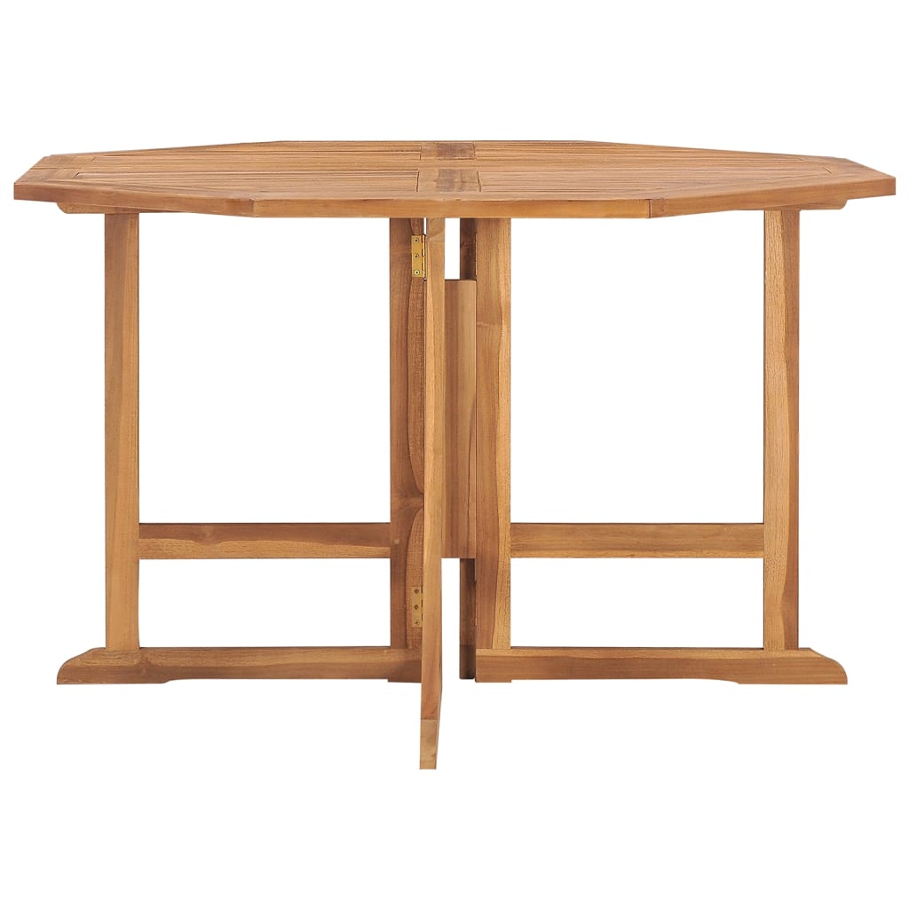 Kokoontaittuva puutarhan ruokapöytä 110x110x75 cm täysi tiikki - Sisustajankoti.fi