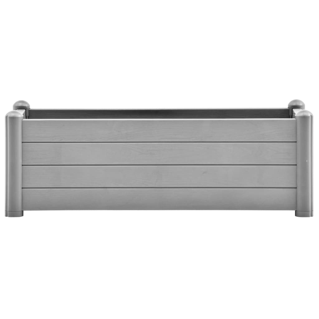 Korotettu kukkalaatikko PP kivenharmaa 100x43x35 cm - Sisustajankoti.fi