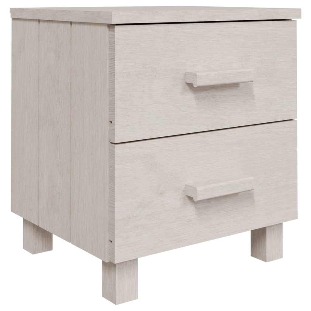 Yöpöydät 2 kpl valkoinen 40x35x44,5 cm täysi mänty - Sisustajankoti.fi