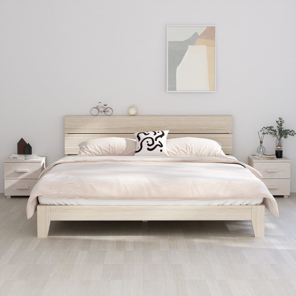 Yöpöydät 2 kpl valkoinen 40x35x44,5 cm täysi mänty - Sisustajankoti.fi