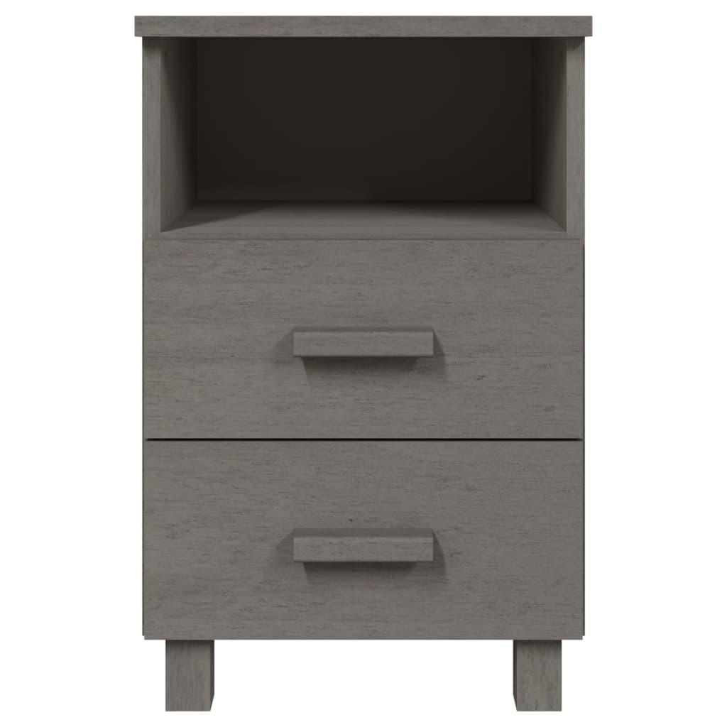 Yöpöydät 2 kpl vaaleanharmaa 40x35x62 täysi mänty - Sisustajankoti.fi
