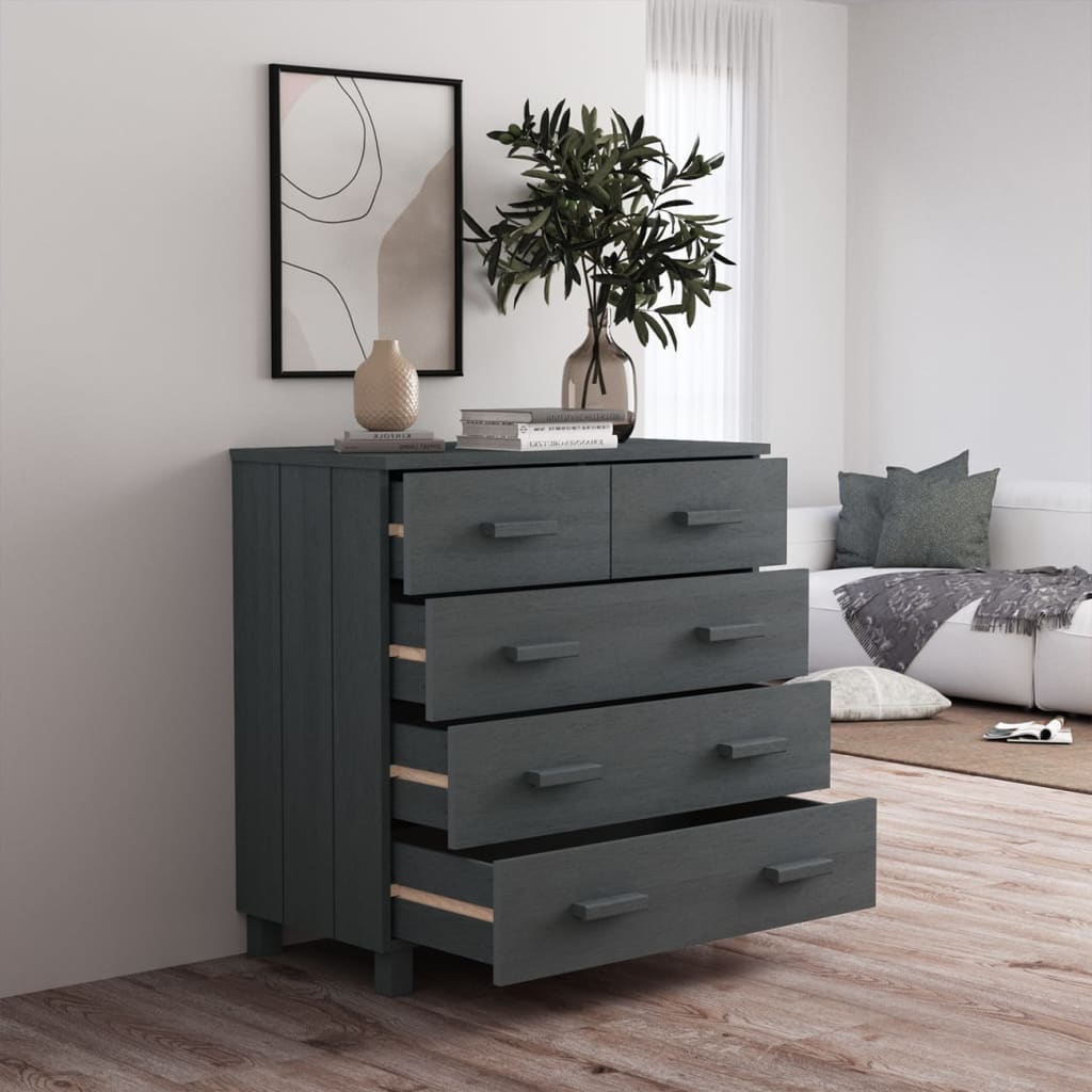Senkki tummanharmaa 79x40x80 cm täysi mänty - Sisustajankoti.fi