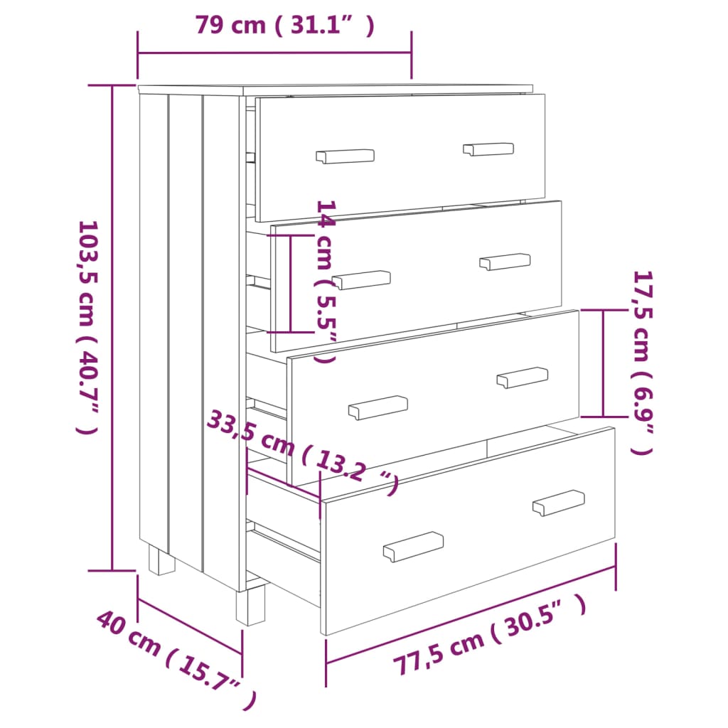 Senkki hunajanruskea 79x40x103,5 cm täysi mänty - Sisustajankoti.fi