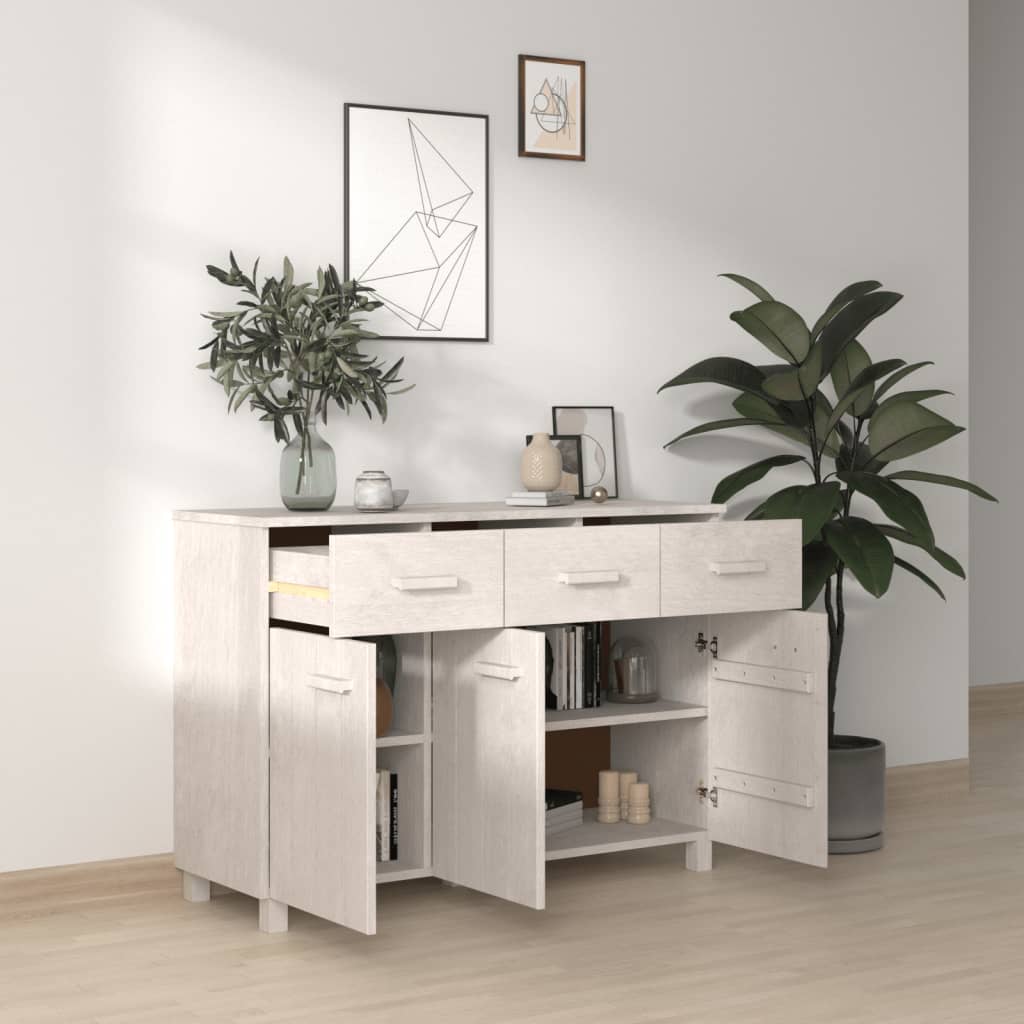 Sivupöytä HAMAR valkoinen 113x40x80 cm täysi mänty - Sisustajankoti.fi