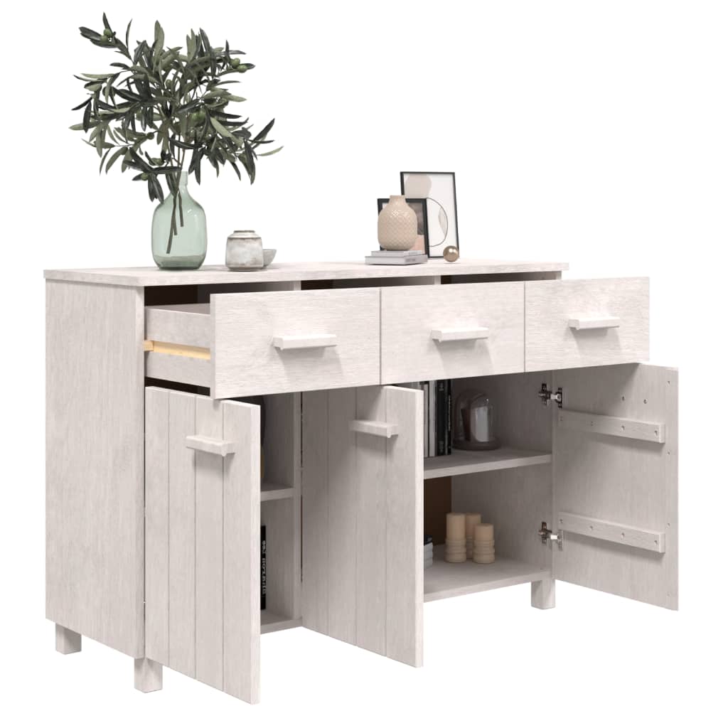 Sivupöytä HAMAR valkoinen 113x40x80 cm täysi mänty - Sisustajankoti.fi