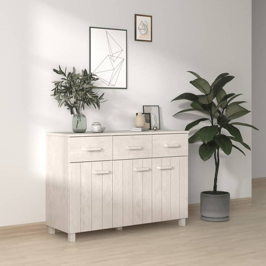 Sivupöytä HAMAR valkoinen 113x40x80 cm täysi mänty - Sisustajankoti.fi