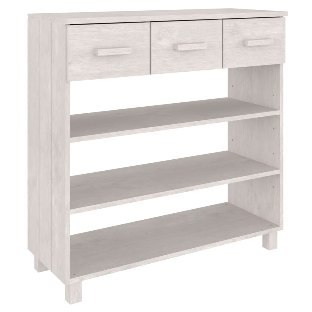 Konsolipöytä valkoinen 90x35x90 cm täysi mänty - Sisustajankoti.fi