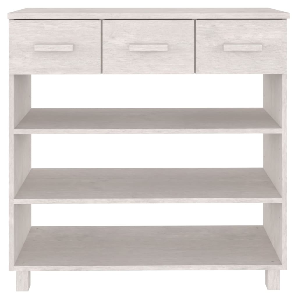 Konsolipöytä valkoinen 90x35x90 cm täysi mänty - Sisustajankoti.fi