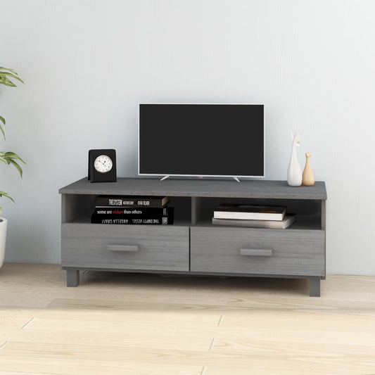 TV-taso HAMAR tummanharmaa 106x40x40 cm täysi mänty - Sisustajankoti.fi