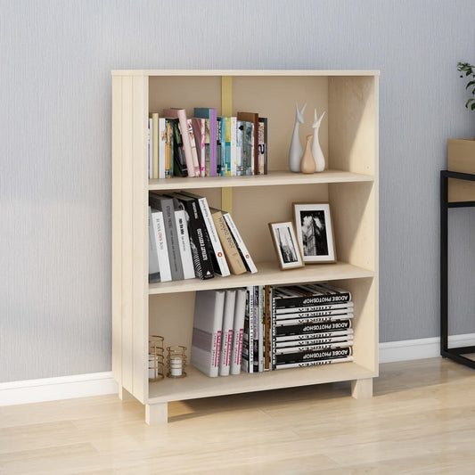 Kirjahylly hunajanruskea 85x35x112 cm täysi mänty - Sisustajankoti.fi