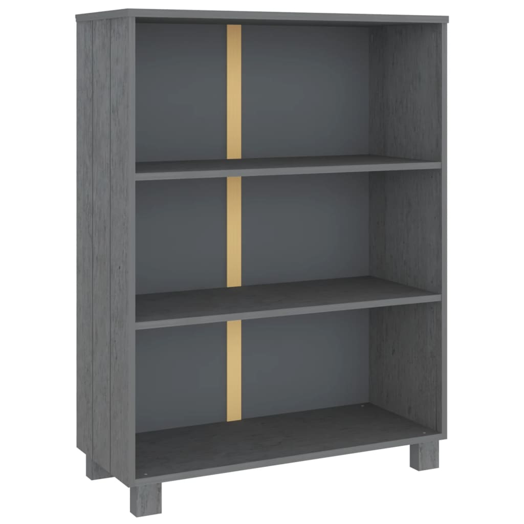 Kirjahylly HAMAR tummanharmaa 85x35x112 cm täysi mänty - Sisustajankoti.fi