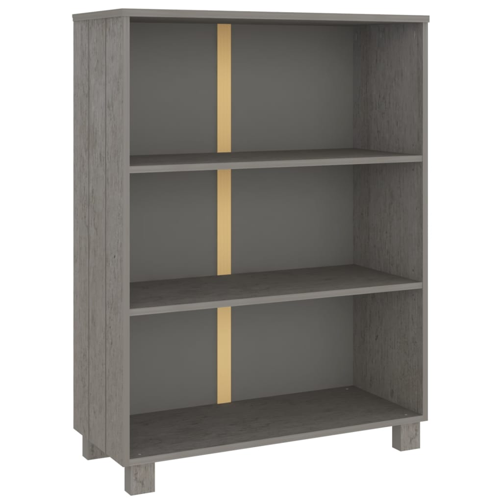 Kirjahylly HAMAR vaaleanharmaa 85x35x112 cm täysi mänty - Sisustajankoti.fi