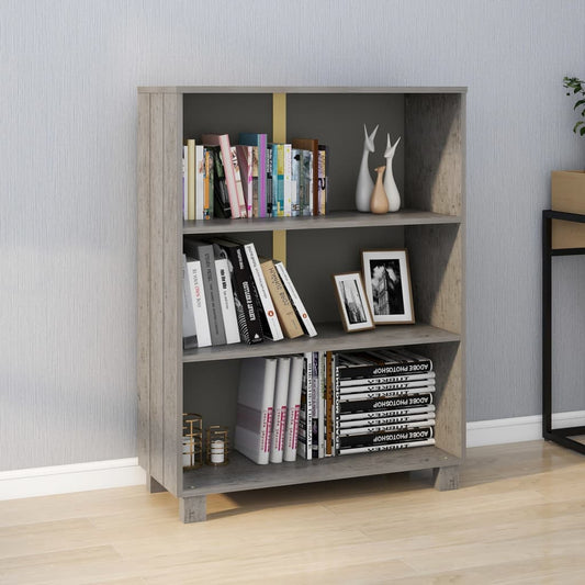 Kirjahylly HAMAR vaaleanharmaa 85x35x112 cm täysi mänty - Sisustajankoti.fi
