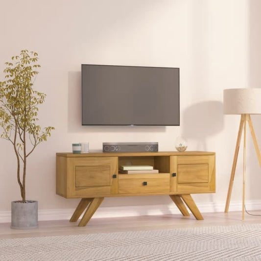 TV-taso 110x30x50 cm täysi tiikki - Sisustajankoti.fi