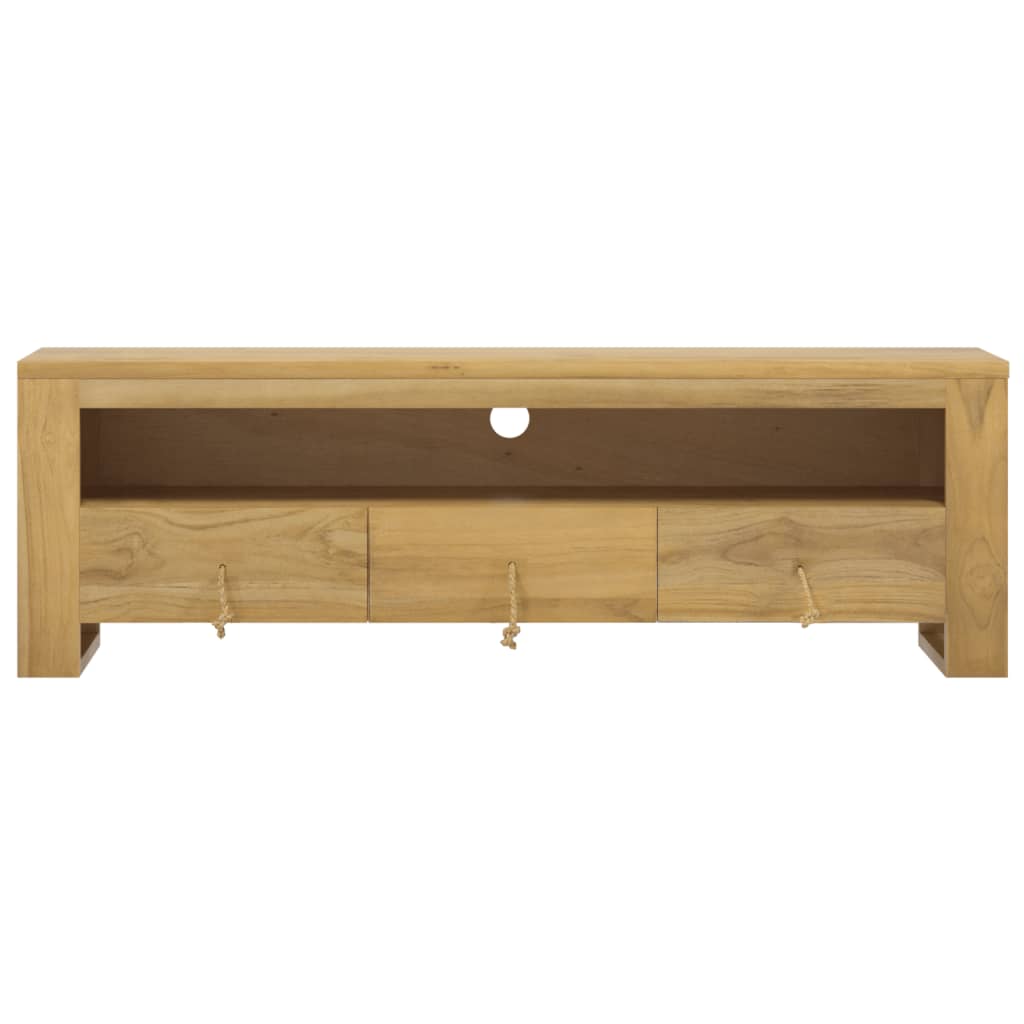 TV-taso 110x30x35 cm täysi tiikki - Sisustajankoti.fi