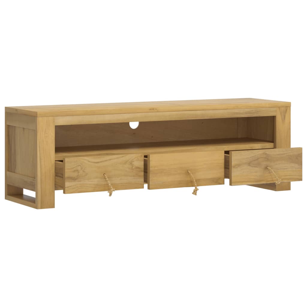 TV-taso 110x30x35 cm täysi tiikki - Sisustajankoti.fi
